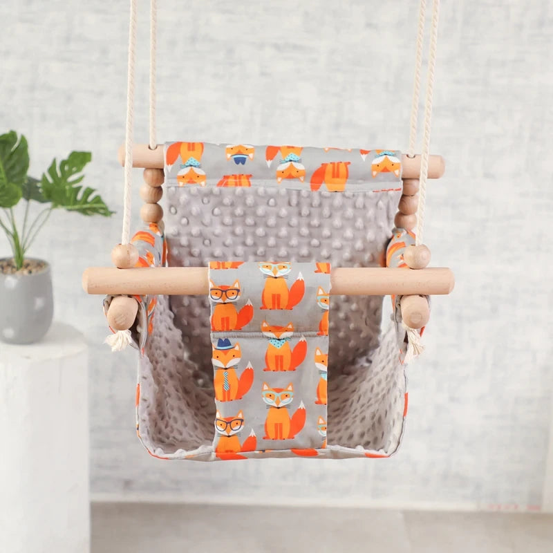 Balancelle_bebe_en_bois renard