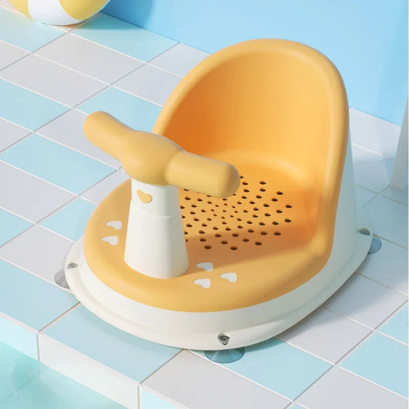 Transat bebe bain avec ventouses jaune