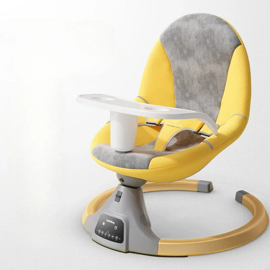 Transat bebe electrique jaune-gris