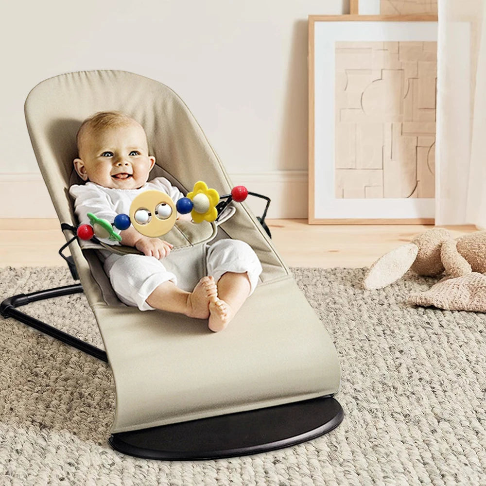 Transat bébé pliable avec inclinaison réglable et arche de jeux
