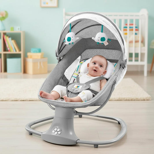 Transat bébé électrique gris foncé