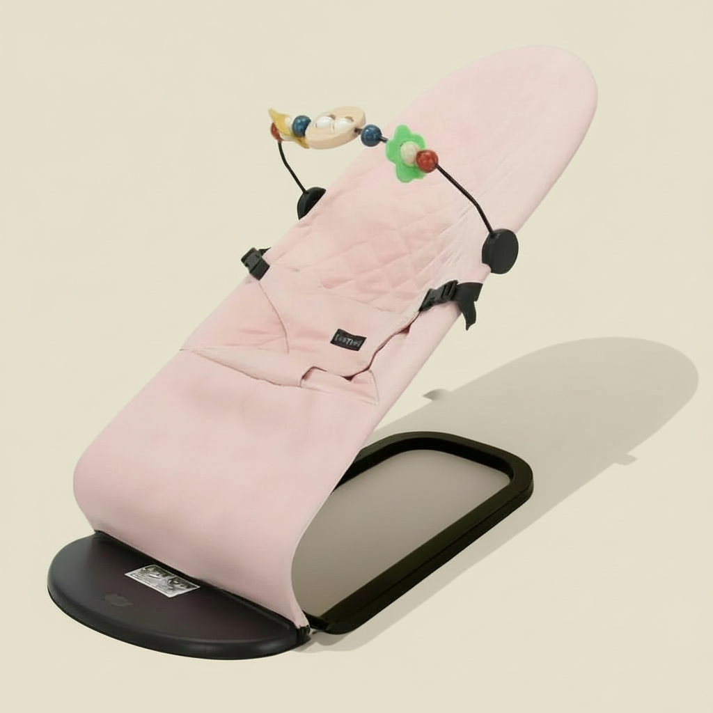 Transat bébé pliable rose