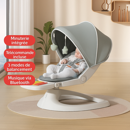 Balancelle bébé électrique 3-en-1 blanc