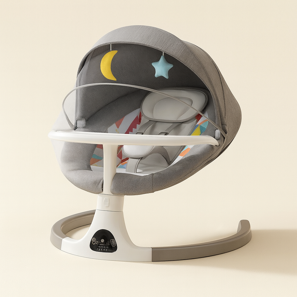 Transat bébé électrique gris