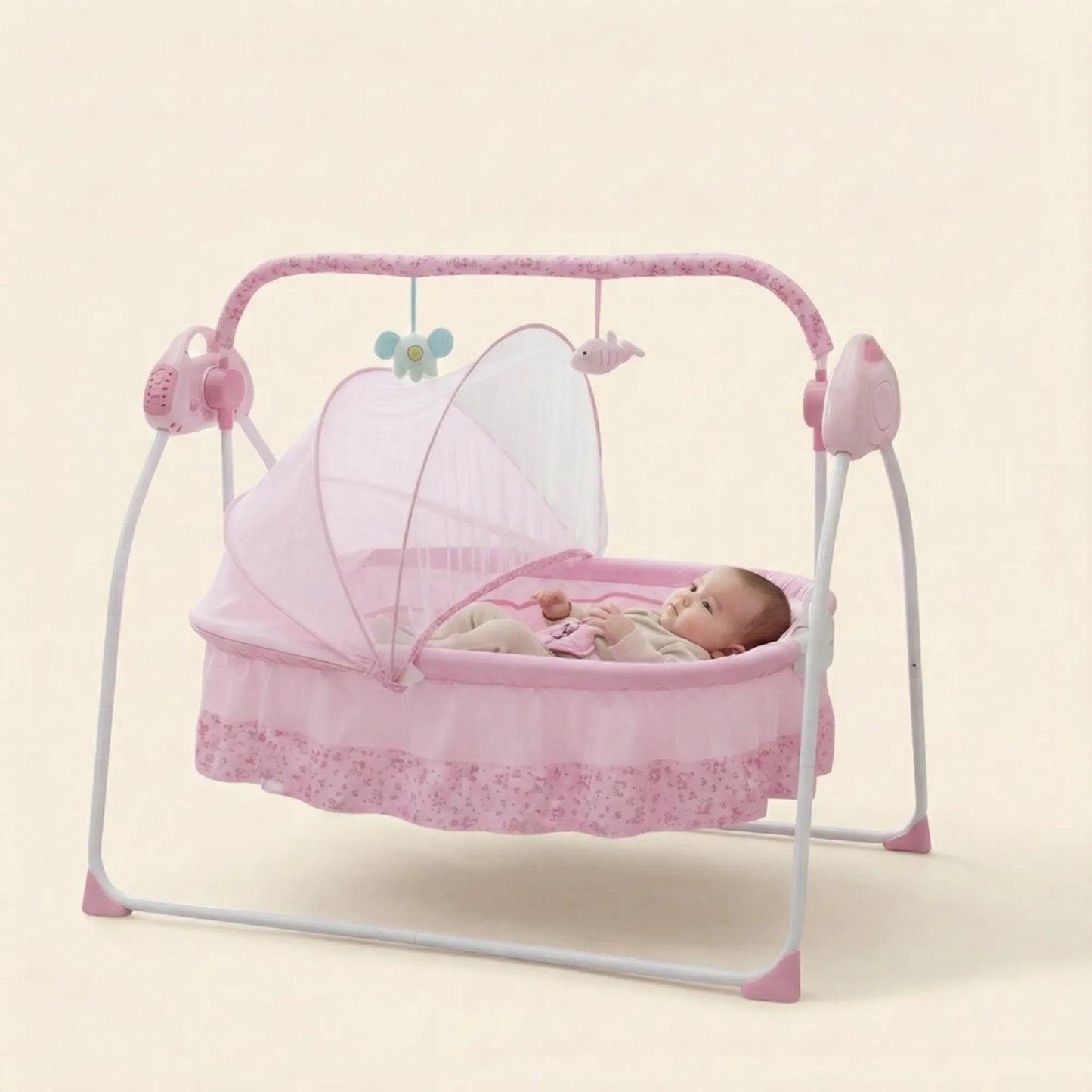 Balancelle bébé électrique confort rose