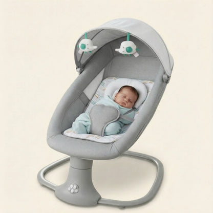 Transat bébé électrique gris clair