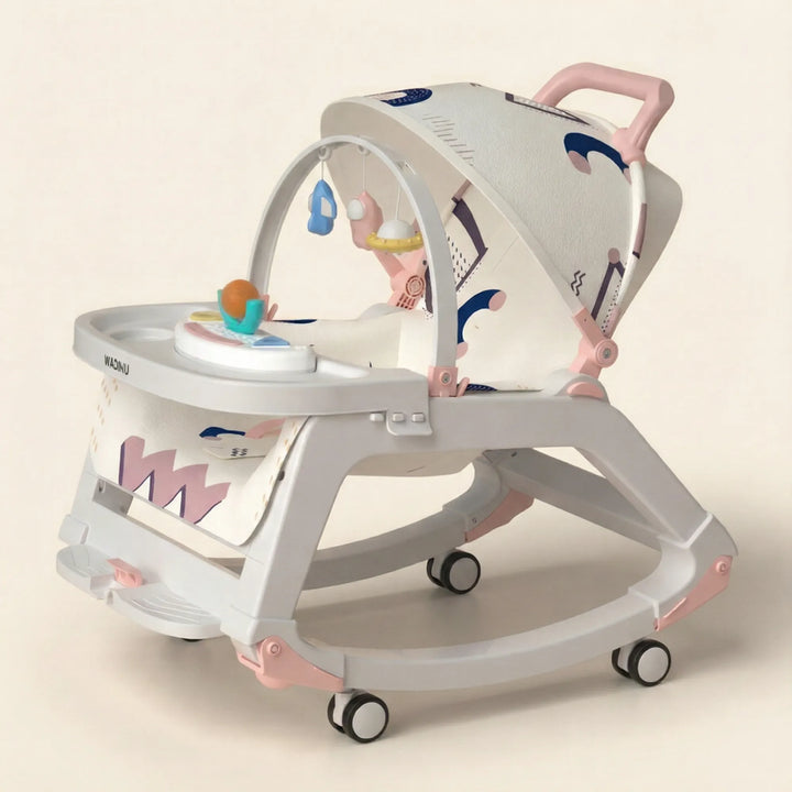 Transat bébé évolutif 5 en 1 rose