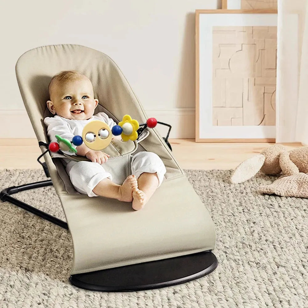 Transat bébé pliable avec inclinaison réglable et arche de jeux