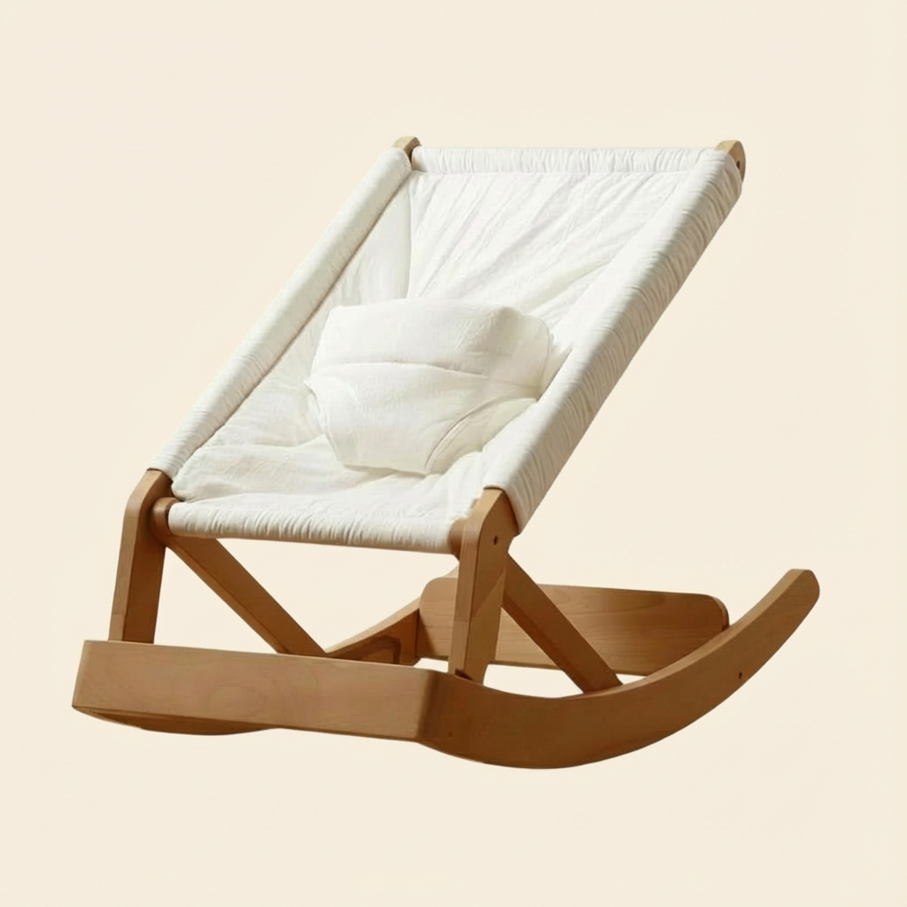 Balancelle bébé en bois naturel